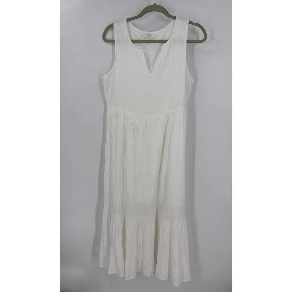 BEACHLUNCHLOUNGE 
Reana Sleeveless Cotton Double Cloth Midi Dress - White